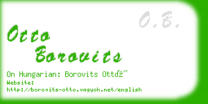 otto borovits business card